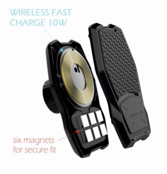 Swissten WM1-AV3 Air Vent Универсальный Держатель C Беспроводной Зарядкой + Micro USB Провод 1.2м (WM1-AV3)