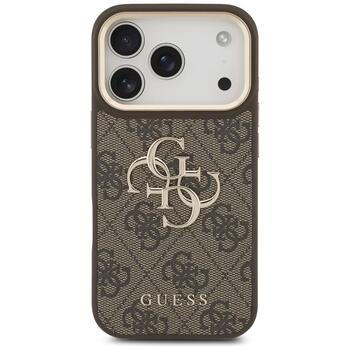 Guess 4G Big 4G Classic Logo Big Strap Metal Buttons Case for iPhone 17 Pro Brūns (GUHCP17LP4G4BCSW)