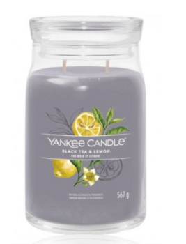 Yankee Candle Black Tea & Lemon Aromātiskā svece 567 g (5038581129518)