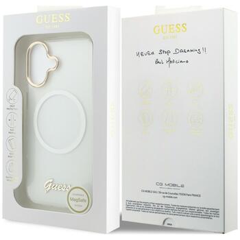 Case Guess IML Gradient Script Metal MagSafe Защитный чехол для iPhone 17 / белый (GUHMP17S5HTGMCSH)