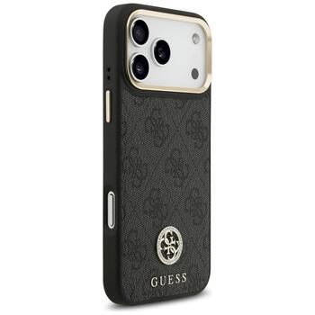 Guess 4G Srtass Logo & Big Strap Metal Buttons MagSafe Case Защитный чехол для iPhone 17 Pro Max / чёрный (GUHMP17XP4G4DCSK)