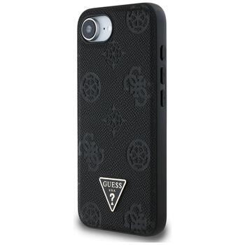 Guess Grained Hot Stamp Peony Triangle Logo MagSafe Защитный чехол для iPhone 16e / 17e / чёрный (GUHMPSE4PGBTMK)