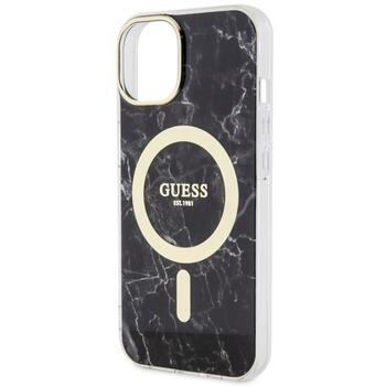 Guess GUHMP14MPCUMAK Hardcase Marble MagSafe Aizsargapvalks priekš iPhone 14 Plus/15 Plus 6.7