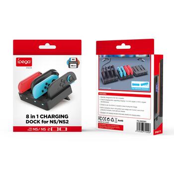 iPega SW2081 Charger Dock Зарядное устройство для JoyCon Controllers Nintendo Switch 1/2 / чёрный (PW-SW2081)