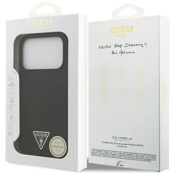 Case Guess Silicone Triangle Logo MagSafe Защитный чехол для iPhone 17 Pro Max / чёрный (GUHMP17XSCTRLMK)