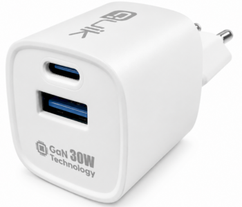 Quik Accessories QG-322 GaN Charger USB-C / USB Tīkla Lādētājs 30W (QG-322)