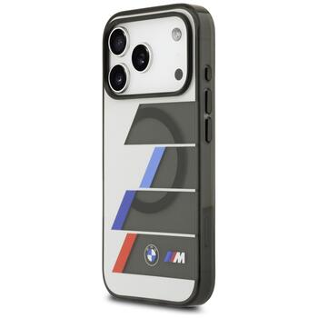 BMW M IML Metal Buttons Tricolor Lines MagSafe Case Защитный Чехол для Apple iPhone 17 Pro (BMHMP17L25HTTRIA)