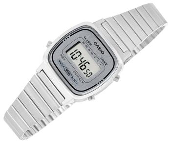 CASIO Vintage LA670WEA-7EF Sieviešu rokas pulkstenis / sudraba (LA670WEA-7EF)