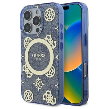 Guess IML Peony On 4G Background MagSafe Защитный Чехол для Apple iPhone 16 Pro Max (GUHMP16XH4PYEEB)