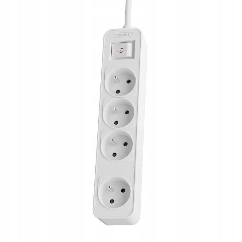 Philips CHP2144WB/60 Сетевой фильтр 4 розетки 3m 10A / белый (CHP2144WB/60)