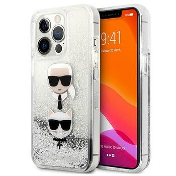 Karl Lagerfeld KLHCP13LKICGLS hardcase Liquid Glitter Karl&Cho Aizsargapvalks priekš iPhone 13 Pro / 13 6,1