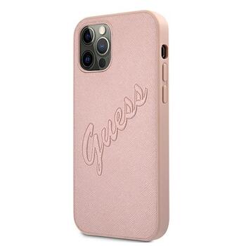 Guess GUHCP12LRSAVSRG Saffiano Vintage Script Защитный чехол для iPhone 12 Pro Max 6,7