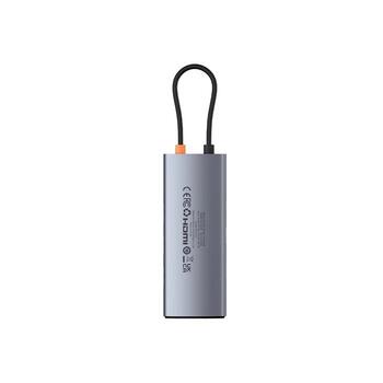 Baseus Metal Gleam Series 7-in-1 USB-C HUB Док-станция / серый космос (B00030708811-01)