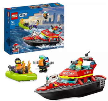 LEGO City 60373 Конструктор Пожарная Спасательная Лодка (60373)