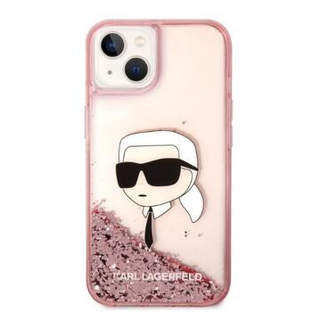 Karl Lagerfeld KLHCP14MLNKHCP Glitter Karl Head Aizsargapvalks priekš iPhone 14 Plus / 15 Plus 6,7