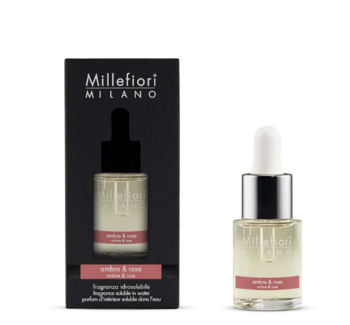 Millefiori Milano  Difuzora šķidrums Ambra & Rosa 15 ml (8053848690577)