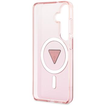 Case Guess IML Gradient Triangle MagSafe Aizsargapvalks priekš Samsung Galaxy S26 / rozā (GUHMS26SHGTMLCGP)