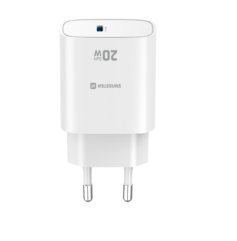 Swissten Edge Сетевое зарядное устройство USB-C GaN 20W White (22071711)