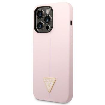 Guess GUHCP14LSLTGU Silicone Triangle Hardcase Aizsargapvalks priekš iPhone 14 Pro 6,1