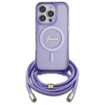 Guess GUHMP16LHCTSGNSU Hardcase Crossbody Cord Script MagSafe Защитный чехол для iPhone 16 Pro 6.3