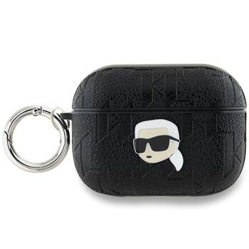 Karl Lagerfeld KLAP2PGKIPK Aizsargapvalks priekš AirPods Pro 2 (2022/2023) Monogram Karl Head / melns (KLAP2PGKIPK)