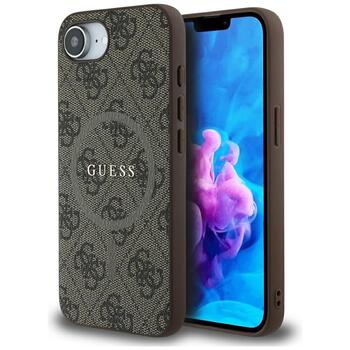 Guess PU Leather 4G Colored Ring MagSafe Case Чехол для Apple iPhone 16e (GUHMPSE4G4GFRW)