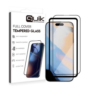 Quik Accessories Full Cover Tempered Glass Защитное Стекло для Apple iPhone 17 (QK-TG-IPH-17)