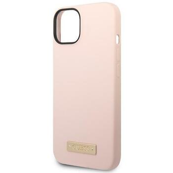 Guess GUHMP14MSBPLP Hardcase Silicone Logo Plate MagSafe Защитный чехол для iPhone 14 Plus/15 Plus 6.7