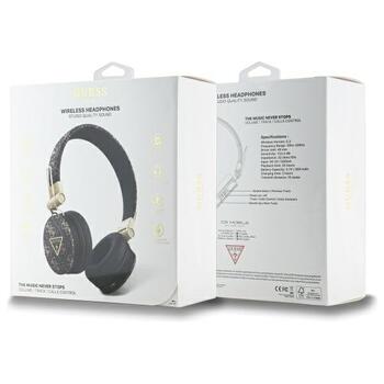 Guess Over-Ear Bluetooth Headphones ENC GUBH70E4PTMK 4G Triangle Round Shape Bezvadu austiņas / melns (GUBH70E4PTMK)