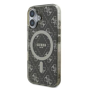 Guess IML 4G Background MagSafe Защитный Чехол для Apple iPhone 16 (GUHMP16SH4DTEW)