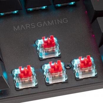 Mars Gaming MK422RUS Spēļu Mehāniska Tastatūra RGB / Red Switch / US (MK422RUS)