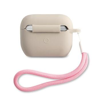 Guess GUACAPLSVSGP AirPods Pro cover Защитный чехол для AirPods Pro Silicone Vintage / серо-розовый (GUACAPLSVSGP)
