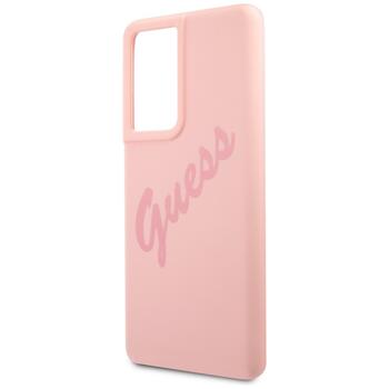 Guess GUHCS21LLSVSPI Script Vintage Защитный чехол для Samsung Galaxy S21 Ultra G998 / розовый (GUHCS21LLSVSPI)