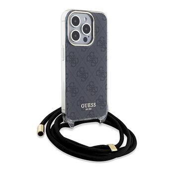 Guess GUHCP15XHC4SEK Crossbody Cord 4G Print Aizsargapvalks priekš iPhone 15 Pro Max 6.7