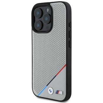 BMW M Perforated Tricolor Line MagSafe Защитный Чехол для Apple iPhone 16 Pro (BMHMP16L23PUPDG)