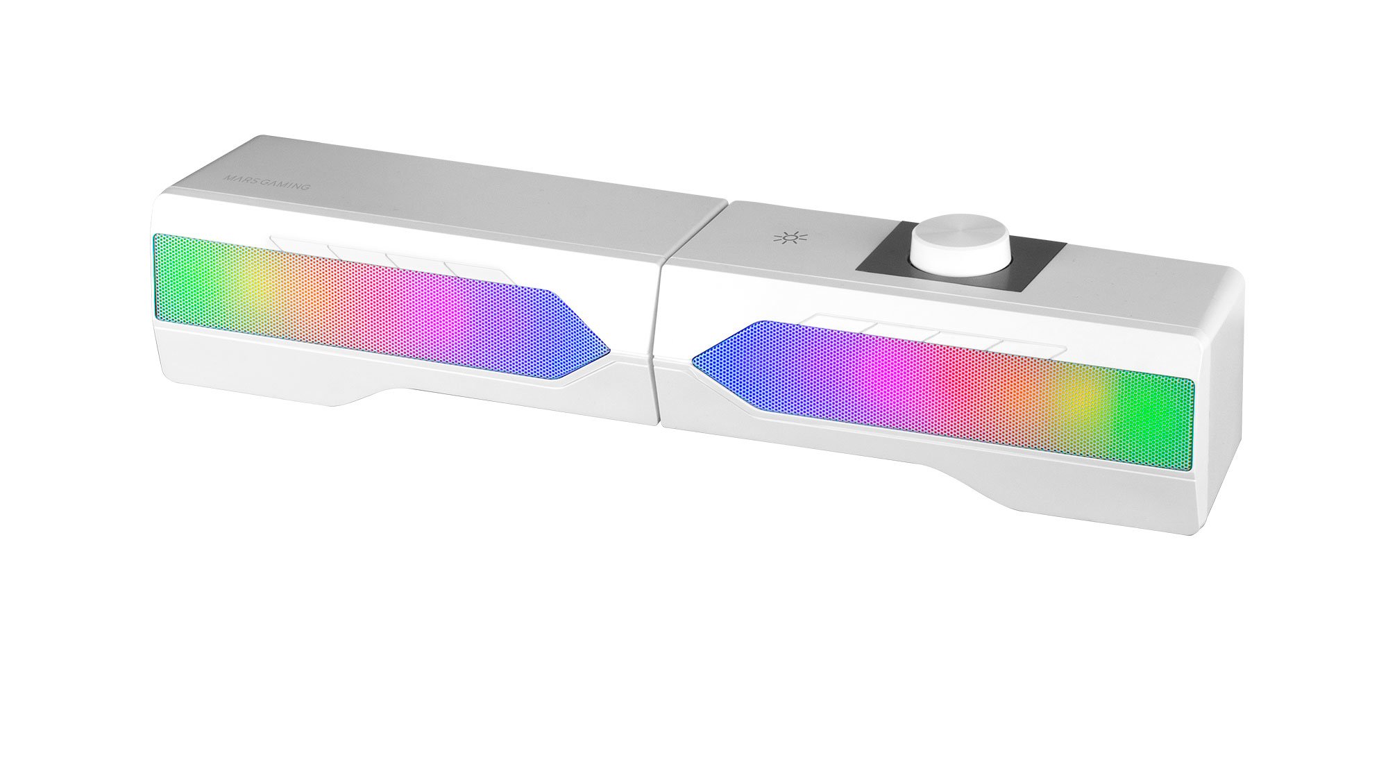 Mars Gaming MSDUOW Bluetooth 5.0 Stereo Soundbar Саундбар-колонка RGB Mesh DSP 15W / белый (MSDUOW)
