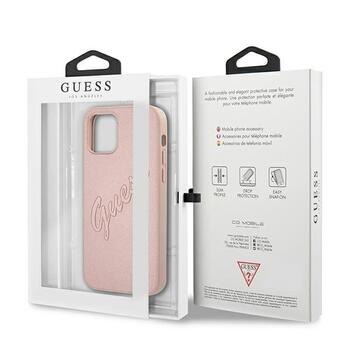 Guess GUHCP12LRSAVSRG Saffiano Vintage Script Защитный чехол для iPhone 12 Pro Max 6,7