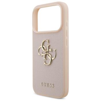 Guess Grained Big 4G & Classic Logo Case Aizsargapvalks priekš iPhone 17 Pro / rozā (GUHCP17LPGT4MBP)
