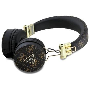 Guess Over-Ear Bluetooth Headphones ENC GUBH70E4PTMK 4G Triangle Round Shape Bezvadu austiņas / melns (GUBH70E4PTMK)