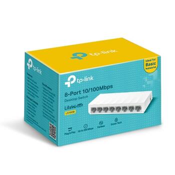 TP-Link LS1008 Network Switch 8x RJ45 100Mb/s Проводной коммутатор (LS1008)