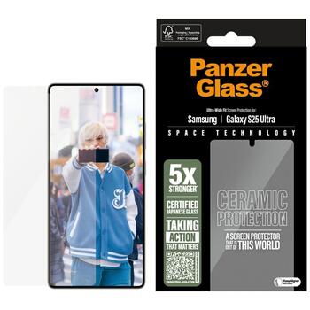 PanzerGlass Ultra-Wide Fit Ceramic Tempered Glass Защитное стекло для Samsung Galaxy S25 Ultra (PGRUWFCG38488)