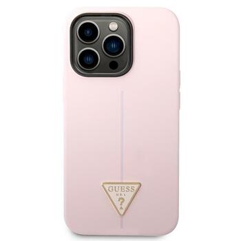 Guess GUHCP14LSLTGU Silicone Triangle Hardcase Aizsargapvalks priekš iPhone 14 Pro 6,1