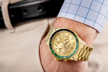 Giewont Chronograph Sapphire Vīriešu pulkstenis / zelta zaļš (GW3520-B6)