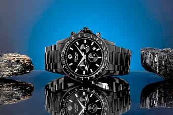 Giewont Vīriešu pulkstenis Chronograph Sapphire GW3520-B1 / melns (GW3520-B1)