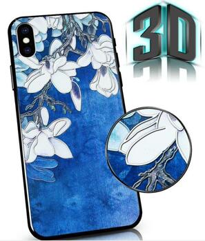 Mocco Flowers Back Case 3D чехол для Samsung Galaxy A72 / A72 5G Cиний (MC-FLOW-SA-A72-BL)