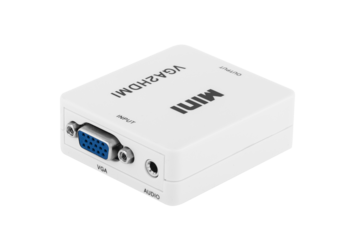 RoGer VGA на HDMI Конвертер видеосигнала (+Audio) / белый (RO-VGA2HDMI-AUDIO-WH)