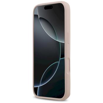Guess Silicone Big 4G Script Case Защитный чехол для iPhone 17 Pro / розовый (GUHCP17LSC4GSMP)