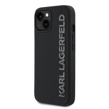 Karl Lagerfeld 3D Rubber Glitter Logo Case Защитный чехол для iPhone 14 / чёрный (KLHCP14SRBKGVCK)