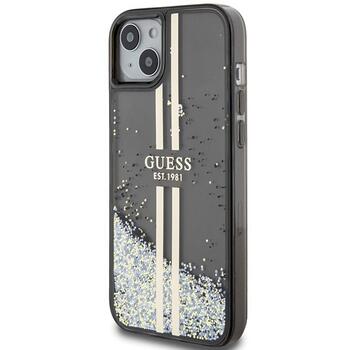 Guess GUHCP15MLFCSEGK Liquid Glitter Gold Stripes Aizsargapvalks priekš iPhone 15 Plus/14 Plus 6.7