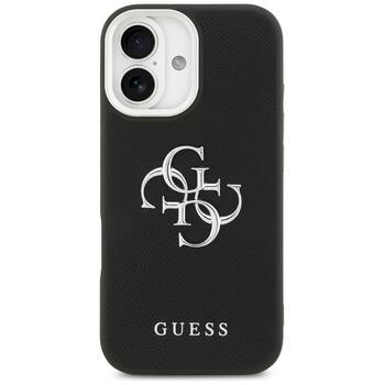 Case Guess Grained Big 4G Classic Logo Aizsargapvalks priekš iPhone 17 / melns (GUHCP17SPG4SMCEK)